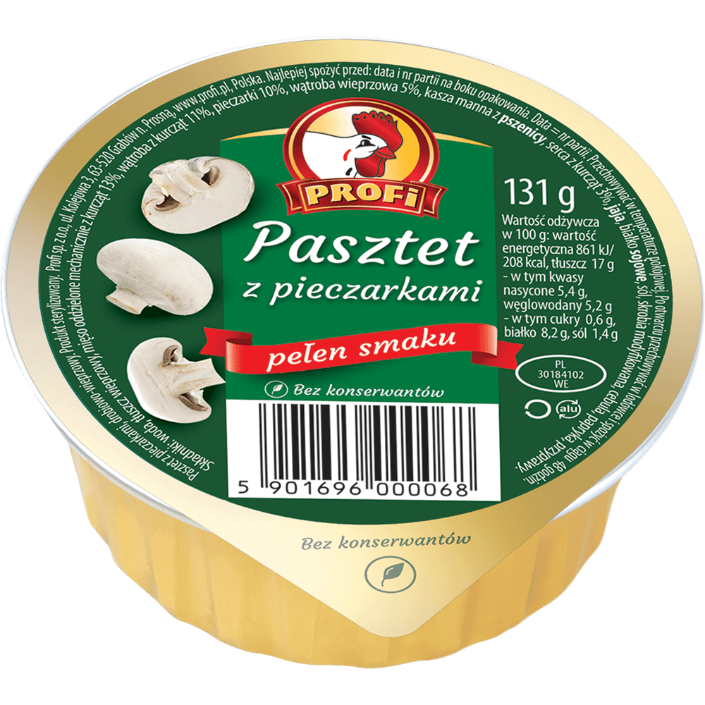 Pâté with mushrooms 131 g / 250 g
