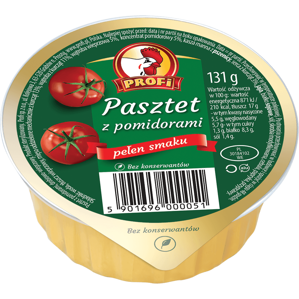 Pâté with tomatoes 50 g / 131 g / 250 g