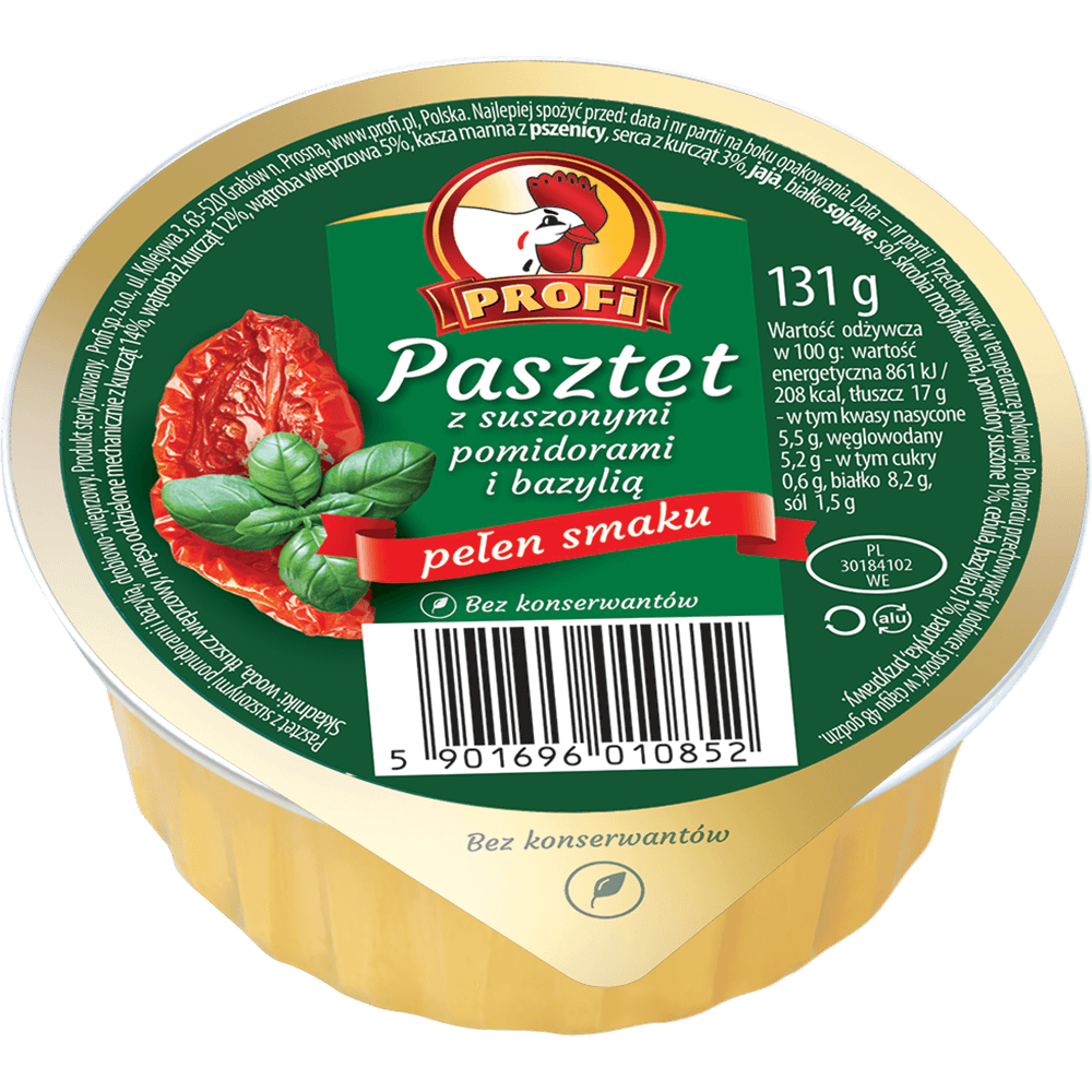 Pâté with dried tomatoes and basil 131 g